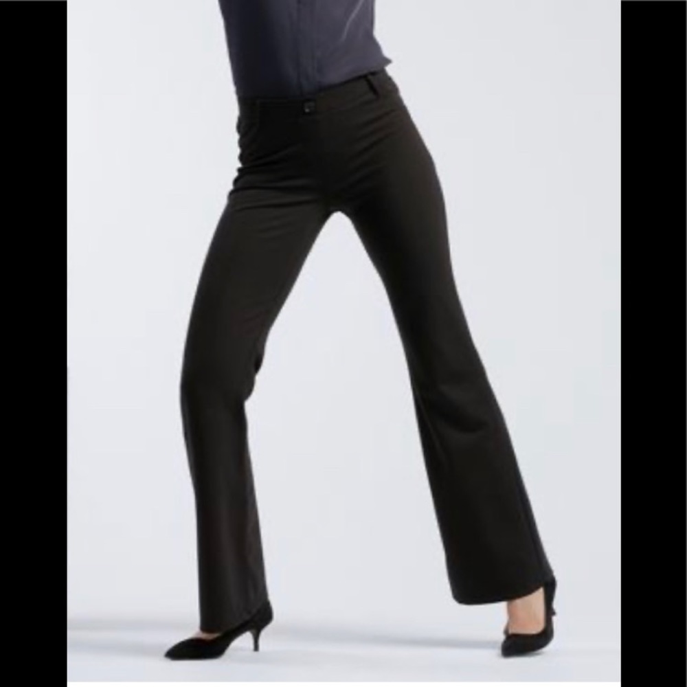 Betabrand black boot cut dress yoga pants